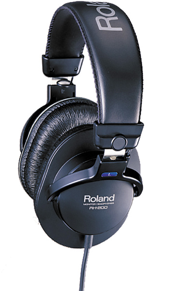 Мониторные закрытые наушники ROLAND [RH-200] 20-20000 Гц, 65 Ом, чувствительность 100 Дб/мВт, черного цвета