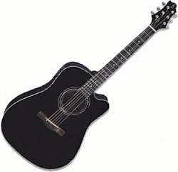 Greg Bennett D2CE/BK Электроакустическая гитара, цвет черный.