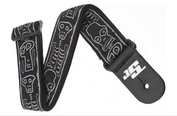 50JS01 Joe Satriani - Ремень для гитары, рисунок «Skull n' Bones», Planet Waves