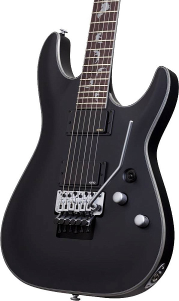 Электрогитара SCHECTER [DAMIEN PLATINUM-6 FR SBK] электрогитара 6-струнная, корпус: красное дерево, гриф: клен, накладка: палисандр, 24 лада, FloydRose, цвет: Satin Black (SBK)