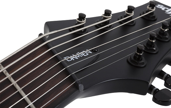 Электрогитара SCHECTER [DAMIEN-8 MS SBK] электрогитара 8-струнная, мультимензур, корпус: красное дерево, гриф: клен, накладка: палисандр, 24 лада, цвет: Satin Black (SBK)