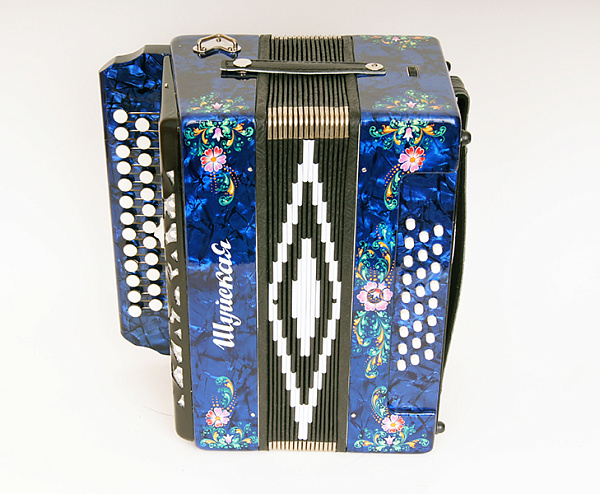 SZ32XL-C-BL Гармонь "Шуйская" 25х25-III-2, синяя, Шуйская гармонь