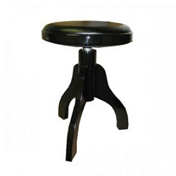 BRAHNER BPR-55/BK Стул для пианино или рояля деревянный, круглый, винтовой, цвет - черный.