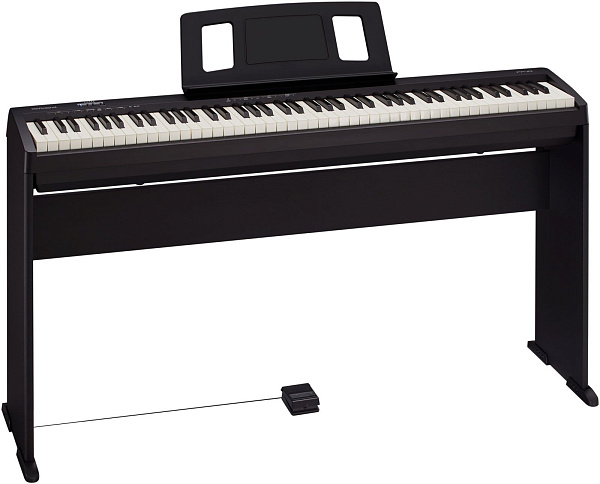 Компактное цифровое пианино ROLAND [FP-10-BK] начального уровня (88 клавиш), полифония 96 голосов, 17 тембров, Bluetooth 4.0, клавиатура PHA-4 с Escapement, режимы Whole/Dual/Twin Piano, выход для наушников, вес 12,6 кг.