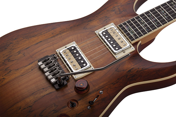 Электрогитара SCHECTER [C-1 EXOTIC SPALTED MAPLE SNVB] электрогитара 6-струнная, корпус: красное дерево, топ: клен, гриф: клен, накладка: черное дерево, 24 лада, цвет:  Satin Natural Vintage Burst (SNVB)
