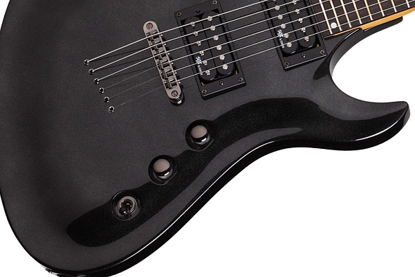 Электрогитара SCHECTER [AVENGER SGR BY SCHECTER MBLK] электрогитара 6-струнная, с чехлом, корпус: липа, гриф: клен, накладка: палисандр, 24 лада, цвет Metallic Black (MBLK)