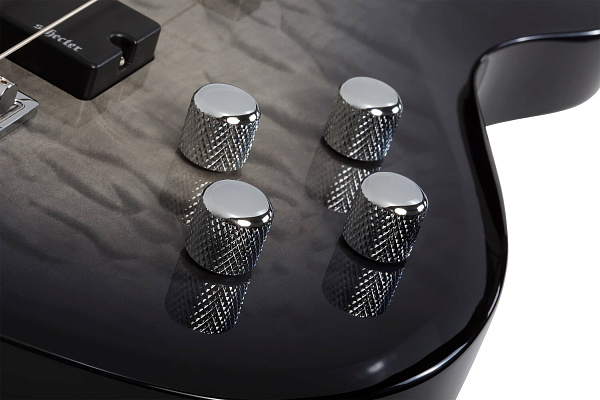 Бас-гитара SCHECTER [C-4 PLUS CB] Бас-гитара SCHECTER C-4 PLUS CB - бас-гитара 4-струнная, корпус: липа, топ: стеганый клен, гриф: клен, накладка: палисандр, 24 лада, цвет: Charcoal Burst (CB)