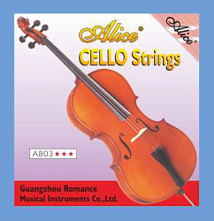 A803 - Комплект струн для виолончели, никель, Alice