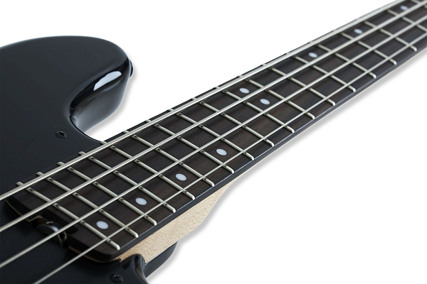 Бас-гитара SCHECTER [J-4 ROSEWOOD FB G.BLK ] бас-гитара 4-струнная, корпус: ольха, гриф: клен, накладка палисандр, на болтах, 21 лад, цвет: Gloss Black (G.BLK)