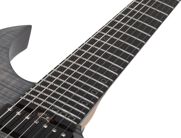 Электрогитара SCHECTER [SUNSET-7 EXTREME GRG] электрогитара 7-струнная, корпус: ньятон, топ: огненный клен, гриф: клен, накладка: черное дерево, 24 лада, цвет: Grey Ghost (GRG)