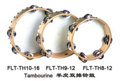 Fleet FLT-TH9-12 - Тамбурин с кожей с 12 бубенцами