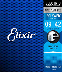 Elixir 12000  (9-42) Комплект струн для электрогитары