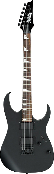 IBANEZ GIO GRG121DX-BKF BLACK FLAT электрогитара, цвет чёрный матовый, корпус-махагони, гриф - клён