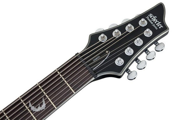 Электрогитара SCHECTER [DAMIEN PLATINUM-8 SBK] электрогитара 8-струнная, корпус: красное дерево, гриф: клен, накладка: палисандр, 24 лада, цвет: Satin Black (SBK)