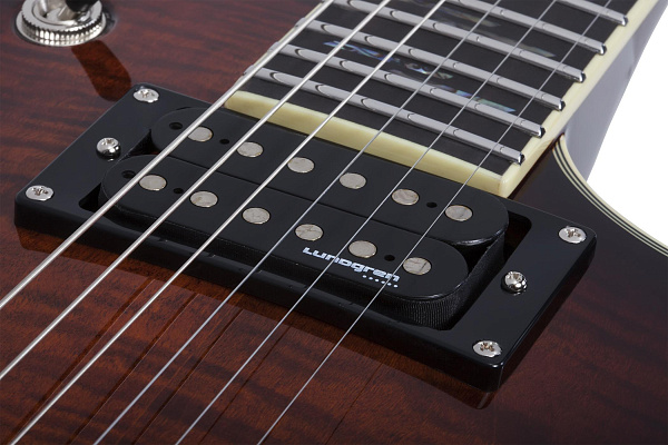 Электрогитара SCHECTER [SOLO-II SUPREME CEB] электрогитара 6-струнная, корпус: красное дерево, гриф: красное дерево, накладка: черное дерево, 22 лада, цвет: Cat's Eye Black Burst (CEB)