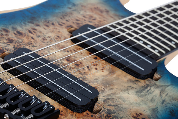 Электрогитара SCHECTER [REAPER-7 MULTI-SCALE SKYB] электрогитара 7-струнная, мультимензур, корпус: болотный ясень, топ: кап, гриф: клен, накладка: черное дерево, 24 лада, цвет: Sky Burst (SKYB)