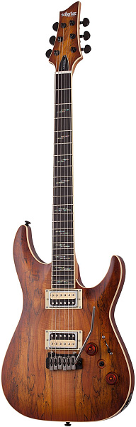 Электрогитара SCHECTER [C-1 EXOTIC SPALTED MAPLE SNVB] электрогитара 6-струнная, корпус: красное дерево, топ: клен, гриф: клен, накладка: черное дерево, 24 лада, цвет:  Satin Natural Vintage Burst (SNVB)