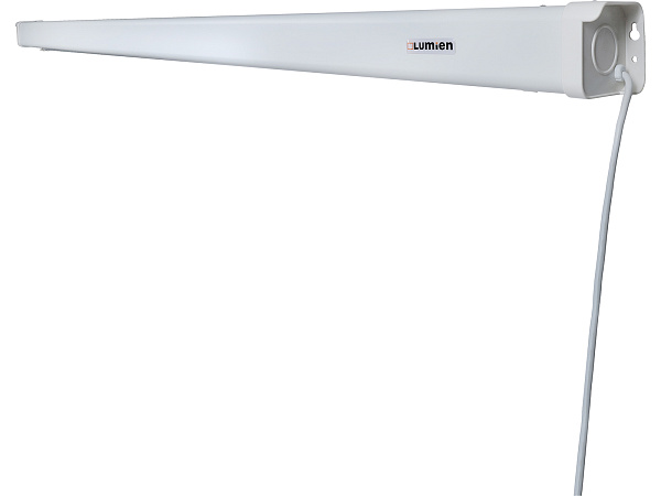 [LMC-101114] Экран с электроприводом Lumien [Master Control] 204х240 см (раб.область 130х232см) (105") Matte White FiberGlass черн. кайма сверху 70 см 16:9