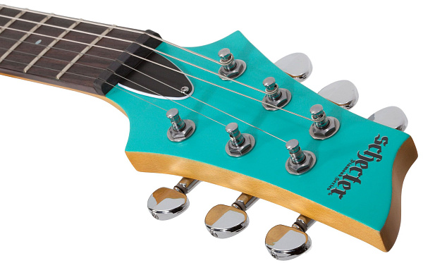 Электрогитара SCHECTER [C-6 DELUXE SAQUA] электрогитара 6-струнная, корпус: липа, гриф: клен, накладка: палисандр, 24 лада, цвет: Satin Aqua (SAQUA)