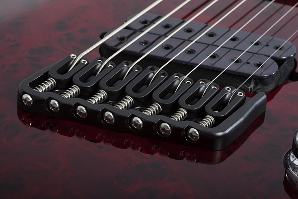 Электрогитара SCHECTER [OMEN ELITE-7 MS  BCHB] электрогитара 7-струнная, мультимензур, корпус: красное дерево, топ: кап, гриф: клен, накладка: палисандр, 24 лада, цвет: Black Cherry Burst (BCHB)