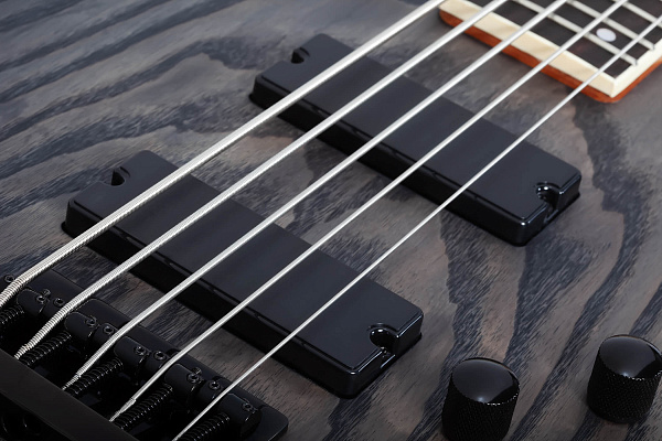 Бас-гитара SCHECTER [C-5 STANDARD CS] бас-гитара 5-струнная, корпус: красное дерево, топ из капа, гриф: печеный клен, накладка: палисандр, 24 лада, цвет Charcoal Satin (CS)