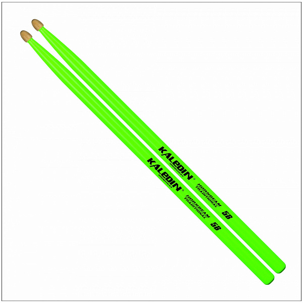 KALEDIN DRUMSTICKS 7KLHBGN5B - Барабанные палочки 5B GREEN, флуорисцентные