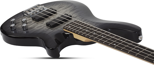 Бас-гитара SCHECTER [C-4 PLUS CB] Бас-гитара SCHECTER C-4 PLUS CB - бас-гитара 4-струнная, корпус: липа, топ: стеганый клен, гриф: клен, накладка: палисандр, 24 лада, цвет: Charcoal Burst (CB)