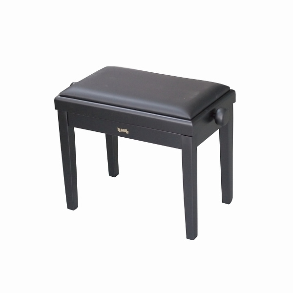 TEMPO Turris 153-MB - банкетка деревянная с регулировкой высоты, кожзам, цвет: чёрный