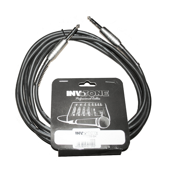 Invotone ACM1205S BK - Аудио кабель, 6,3 stereo jack <-> 6,3 stereo jack, длина 5м (чёрный)
