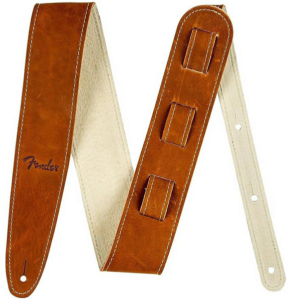 FENDER Ball Glove Leather Strap, Brown Ремень для гитары/бас-гитары