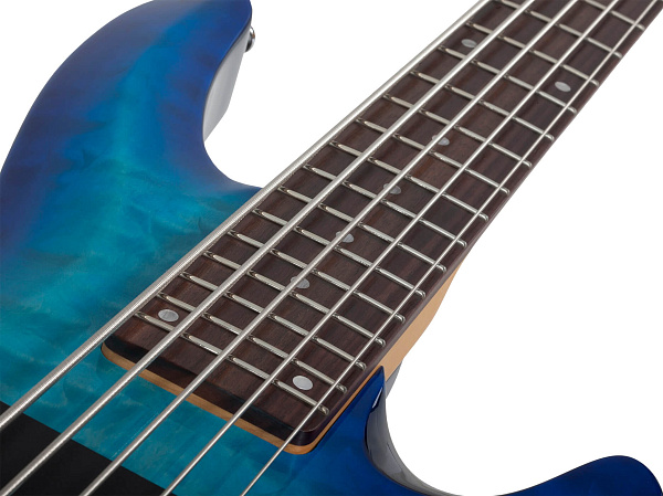 Бас-гитара SCHECTER [C-5 PLUS OBB] бас-гитара 5-струнная, корпус: липа, топ: стеганый клен, гриф: клен, накладка: палисандр, 24 лада, цвет: Ocean Blue Burst (OBB)