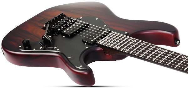 Электрогитара SCHECTER [SUN VALLEY SUPER SHREDDER EXOTIC ZIRICOTE ZIR] электрогитара 6-струнная, корпус: черная лимба с топом из цирикота, гриф: венге, накладка: черное дерево, 24 лада, цвет: Ziricot (ZIR)
