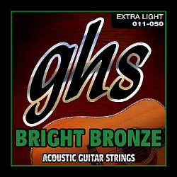 GHS STRINGS BB20X BRIGHT BRONZE набор струн для акустической гитары 11-50