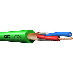 KLOTZ MY206GN - Микрофонный кабель, медная жила 2x0,22мм, PVC, диаметр 6 мм, цвет зелёный