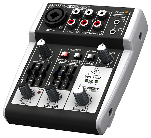 Behringer 302USB - 5-вход. микшерный пульт, с микрофонными предусилит. XENYX, USB/аудио интерфейсом