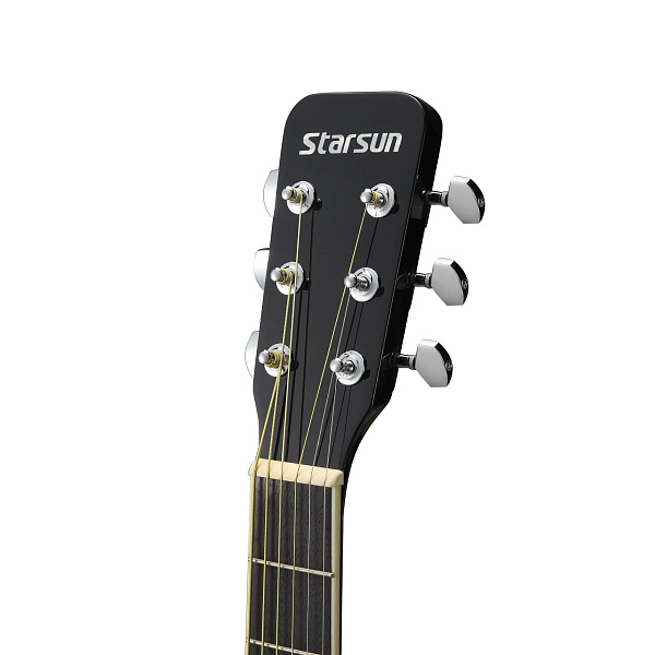 STARSUN DG120c-p Black - акустическая гитара, цвет черный матовый