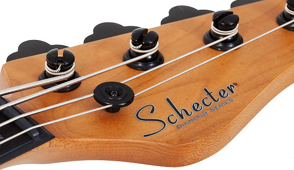 Бас-гитара SCHECTER [MODEL-T 4 EXOTIC BLACK LIMBA BL] бас-гитара 4-струнная, корпус: черная лимба, гриф: обожжёный клен, накладка: черное дерево, 21 лад, цвет: Black Limba (BL)
