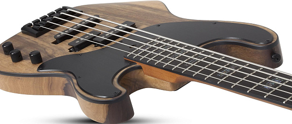 Бас-гитара SCHECTER [MODEL-T 5 EXOTIC BLACK LIMBA BL] бас-гитара 5-струнная, корпус: черная лимба, гриф: обожжёный клен, накладка: черное дерево, 21 лад, цвет: Black Limba (BL)