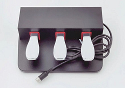 UNIQKEYS TRINITY FP-30B - Педаль тройная для цифровых пианино, черный/серебро