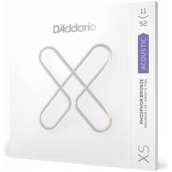 D'Addario XSABR 1152 - Струны для акустической гитары (11-52), Custom Light, серия XS