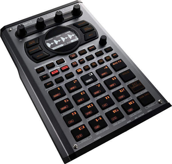 Портативный сэмплер и процессор эффектов ROLAND [SP-404MK2] количество сэмплов и паттернов: 2560, время сэмплирования 16 мин,  41 мультиэффект, 17 типов входных эффектов, 16 пэдов, микрофонный и гитарный входы, USB/MIDI