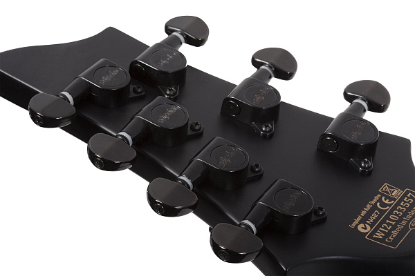 Электрогитара SCHECTER [DAMIEN-7 MS SBK] электрогитара 7-струнная, мультимензур, корпус: красное дерево, гриф: клен, накладка: палисандр, 24 лада, цвет: Satin Black (SBK)