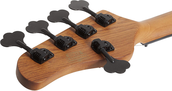 Бас-гитара SCHECTER [MODEL-T 5 EXOTIC BLACK LIMBA BL] бас-гитара 5-струнная, корпус: черная лимба, гриф: обожжёный клен, накладка: черное дерево, 21 лад, цвет: Black Limba (BL)