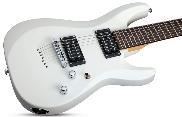 Электрогитара SCHECTER [C-7 DELUXE SWHT] электрогитара 7-струнная, корпус: липа, гриф: клен, накладка: палисандр, 24 лада, цвет: Satin White (SWHT)