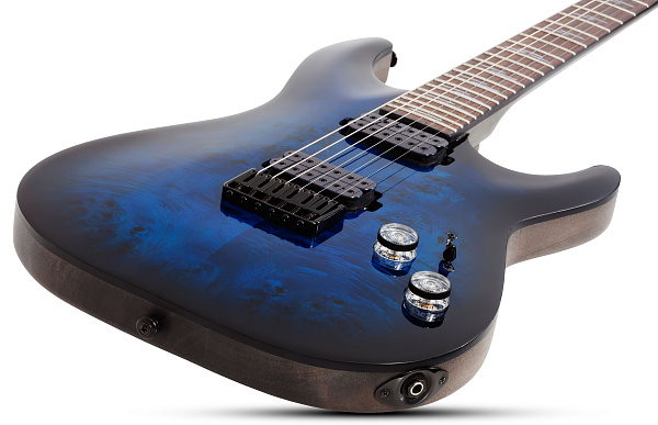 Электрогитара SCHECTER [OMEN ELITE-6 STBB] электрогитара 6-струнная, корпус: красное дерево, топ: кап, гриф: клен, накладка: палисандр, 24 лада, цвет: See-Thru Blue Burst (STBB)