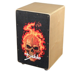 DEKKO CJ-08 - Кахон, цвет светло-коричневый с рисунком череп