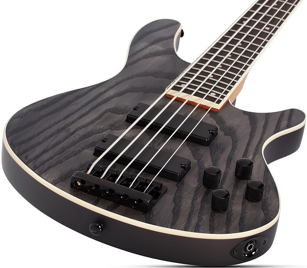 Бас-гитара SCHECTER [C-5 STANDARD CS] бас-гитара 5-струнная, корпус: красное дерево, топ из капа, гриф: печеный клен, накладка: палисандр, 24 лада, цвет Charcoal Satin (CS)
