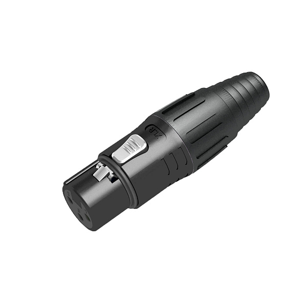 Seetronic SCSF3-BG кабельный разъем XLR 3-контакта "мама", позолоченные контакты, чёрный