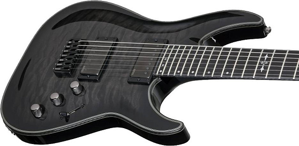 Электрогитара SCHECTER [HELLRAISER HYBRID C-7 TBB] электрогитара 7-струнная, корпус: красное дерево, топ: волнистый клен, гриф: клен, накладка: черное дерево, 24 лада, цвет: Trans Black Burst (TBB)
