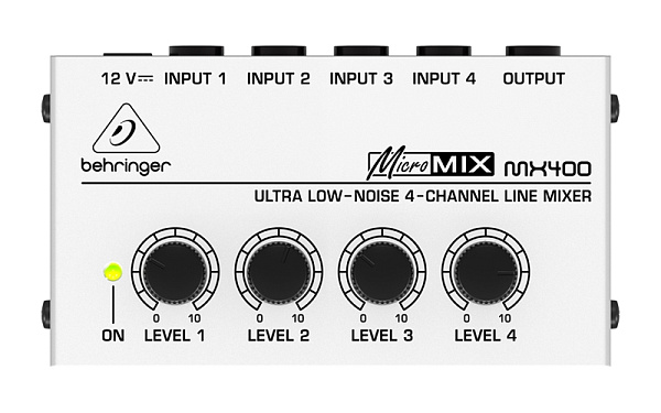 Behringer MX400w - Микшер, 4-канальный линейный